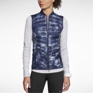 NIKE Running Vest Aeroloft 800 Puffer Down Camo Zip Pocket Women’s Size Medium